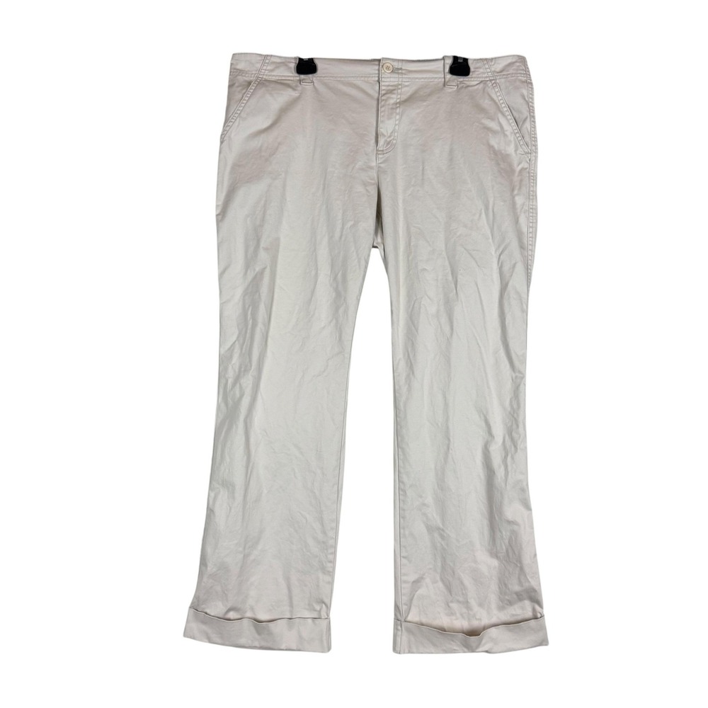 Old Navy Pants Womens 18 Beige Low‎ Waist Stretch Twill Khaki Straight Leg Chino